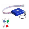 Plastic Square Tape Measure Key Chain